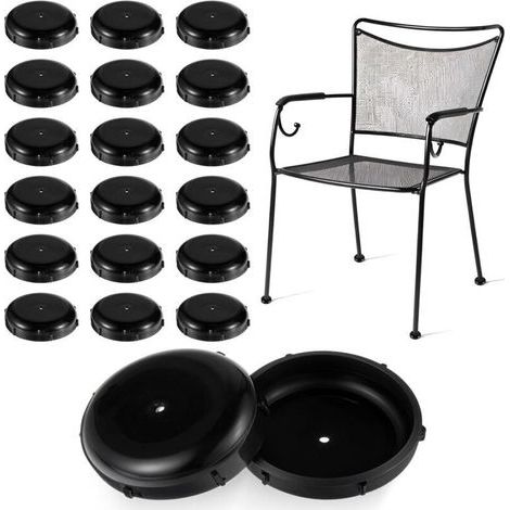 20 tappi rotondi in plastica per gambe di mobili da giardino in ferro battuto, per tavoli e sedie in metallo, protezione del pavimento, 3,8 cm (1/4)