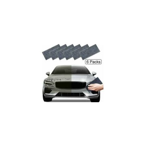 6er-Pack Nano-Glitzer-Reinigungstücher für Autokratzer – Polyestergewebe mit mikrometallischem Pulver – Wirksam auf Lack – Crezuo