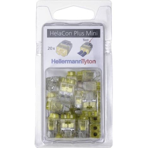 HellermannTyton 148-90054 HCPM-2-Blister-PC-CL/YE (20) Morsetto flessibile: 1.0-2.5 mm² rigido: 0.5-2.5 mm² Numero Poli