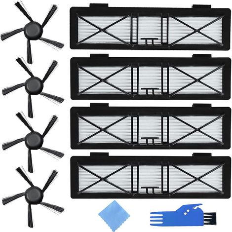 Pièces de Rechange pour Neato Botvac Connected Series compatibles avec D10 D9 D8 D3 D4 D5 D6 D7 et pour Botvac D Series D75 D80 D85 aspirateurs Kit d'accessoires filtres brosses latérales (1/5)