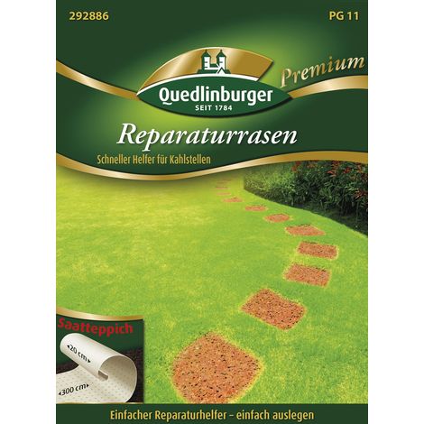Quedlinburger Rasen Reparaturrasen Saatteppich 20 x 300 cm - Premium Rasensamen (1/2)