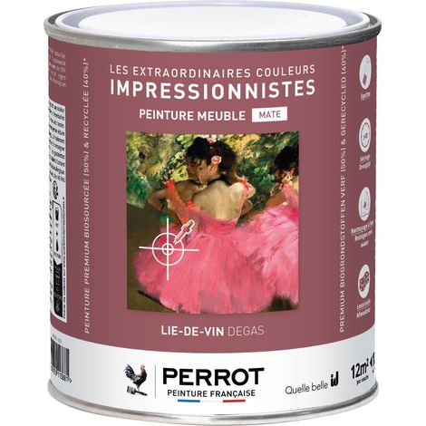 PEINTURE MATE POUR MEUBLE LIE DE VIN DEGAS 1L  - PERROT
