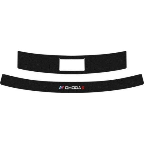 2 pièces protections de seuil de porte, en cuir et fibre de carbone, pour hayon, compatible Chery Omoda C5 FX 2022-2023 (1/3)