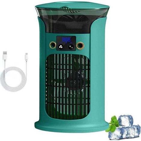 Ventilateur Mobile, 880ml rafraichisseur d'air, Mini Ventilateur Mobile Avec 3 Vitesses Ventilateur Colonne Silencieux mini venti (1/4)