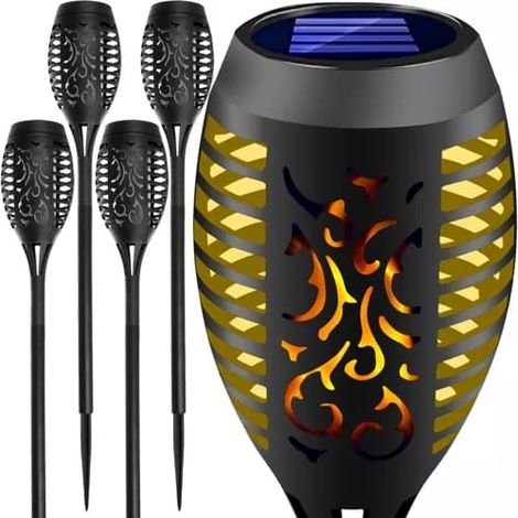 Lot de 4 - Lanterne de jardin à cellule solaire (1/5)