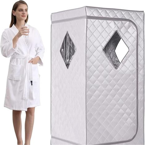 Kit de sauna portatif Sauna infrarou portatif, sauna personnel for la maison avec chaise portative, tente de spa for la thérapie détox, élimine la fatigue, soins de beauté Tente de sauna personnelle p (1/5)