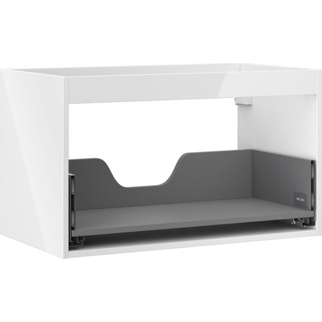 Mexen Box-A corpo del mobile da bagno 80 cm, 1 cassetto, bianco lucido - 91AX0-0800-470-1-00 (1/4)