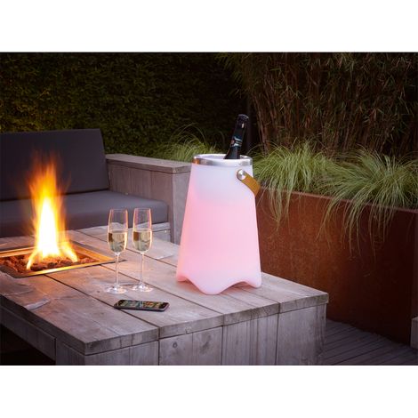 LED Tischlampe CALLOON mit Farbwechsel, Bluetooth Lautsprecher & Weinkühler 38cm (1/5)