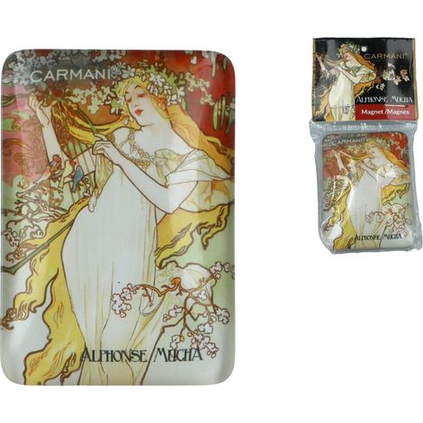 Carmani, Kühlschrankmagnet – Alphonse Mucha/Sommer (1/3)