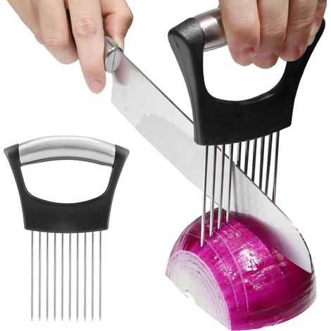 Affetta cipolle, affetta verdure per cipolle, affetta pomodori in acciaio inox, affetta verdure per patate, avocado e uova, utensile ausiliario per tagliare frutta, limoni e carne