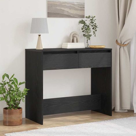 Konsolentisch Schwarz Eichen-Optik 89x41x76,5 cm Holzwerkstoff