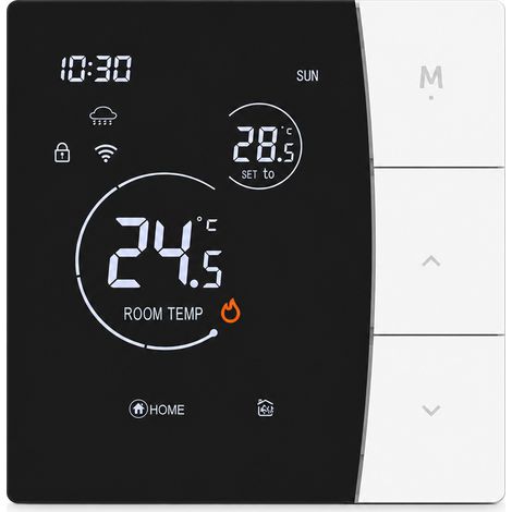 Thermostat Wi-Fi blanc 3 A universel pour chauffage à eau et chaudières, avec application Tuya et commande vocale (1/5)