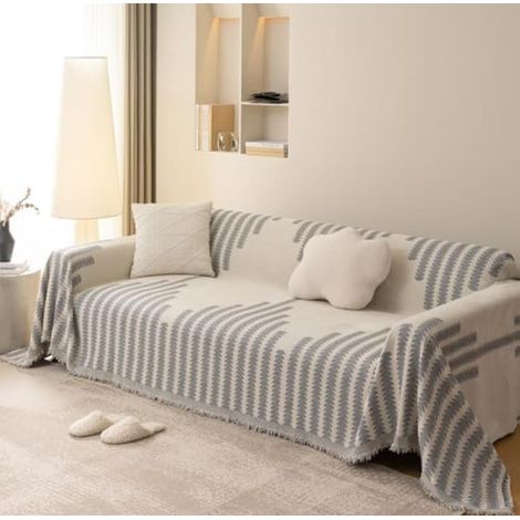 180cmx300cm Housses de Canapé Douces et Durables en Chenille Réversible Housses Canapé Modernes Protege Universelle pour Meubles pour Canapé 1 2 3 4 (1/5)