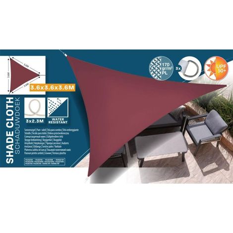 Vela ombreggiante progarden triangolare rosso bordeaux 360 cm (1/3)
