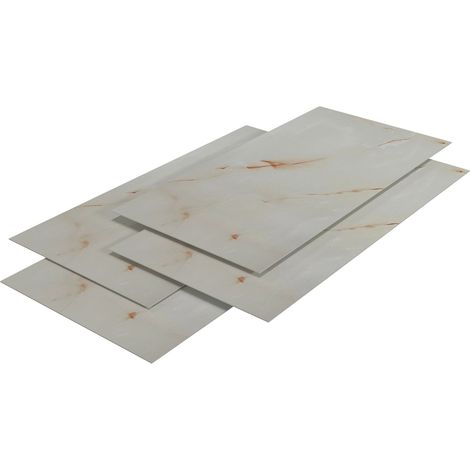 Set de 12 panneaux muraux décoratifs 120 x 60 cm marbre beige clair (1/5)