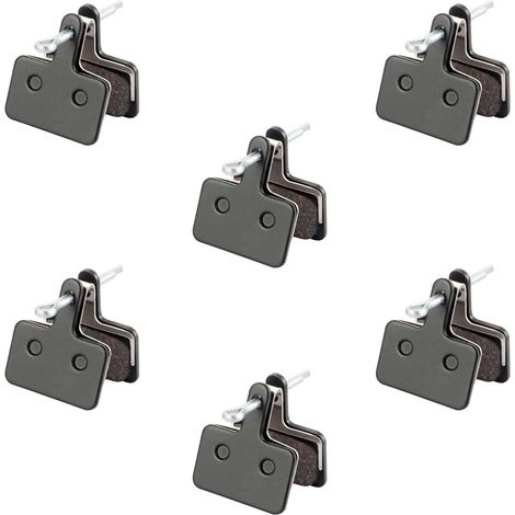 6 Paires de Freins Plaquette de Frein Vélo, Haute Accessoire Vélo Semi-Métalliques Plaquettes-Frein pour Bicyclettes pour Shimano C501 M575 M525 M475 M447 M446 M416 T675 T615 MT410 MT200 (1/5)