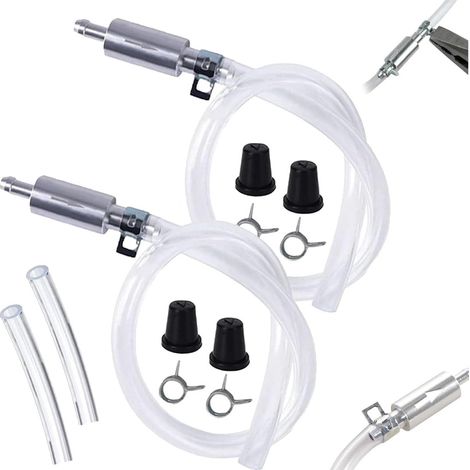 Tuyau de purge de freins - Kit de purge pour clapets anti-retour d'embrayages de voitures et de motos, kit de purge universel pour systèmes de freinage hydrauliques - Tuyaux avec colliers métalliques  (1/5)