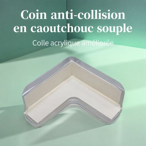 Protège-coin en L épais silicone adhésif acrylique pour meuble table 4 × 1,5 × 4 cm 5 g – Livraison gratuite