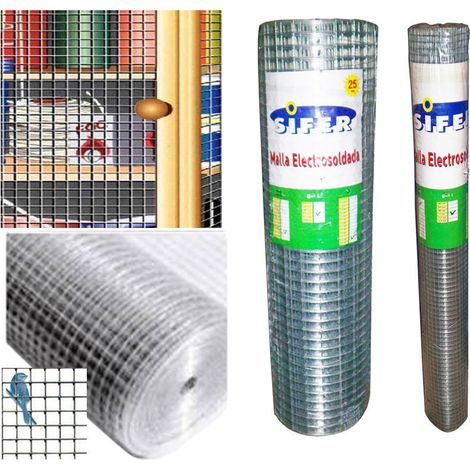 Rete elettrosaldata Sifer 13x13x0.9 mm, rotolo di 25 metri