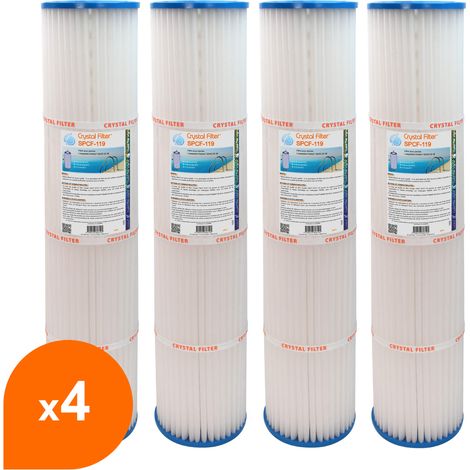 Filtre Crystal Filter® SPCF-119 - Compatible Pentair® QUAD DE 80 (lot de 4) (1/5)