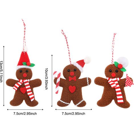 Weihnachtsdekorationen, Lebkuchenmann-Figuren, Christbaumschmuck, Accessoires, kleine Hängeornamente, Fensterdekorationen