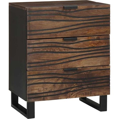 Mesa de noche Nogal 50 x 33 x 62 cm Madera de ingeniería