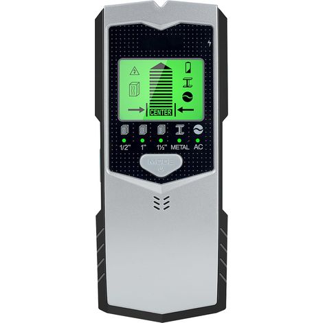 Detector de vigas multifuncional 5 en 1 con pantalla LCD y alarma, detector de metales, detector de cables de alimentación y detector de arneses eléctricos.