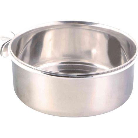 Gamelle, inox + support à suspendre, fixation vis 900 ml/ø 14 cm (1/2)