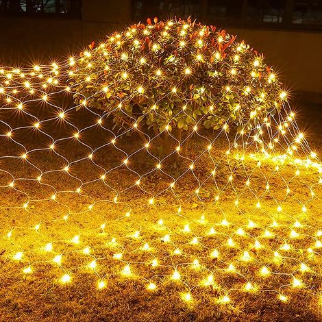 Guirlande Lumineuse En Résille - 3 M x 2 M - 200 LED Blanc Chaud - 8 Modes D'éclairage - Étanche Pour Extérieur - Pour Jardin Arbre Haie Décoration Festive (1/5)