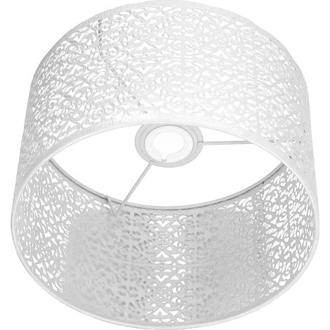 Universeller, perforierter Metalllampenschirm E27/E14, effiziente Wärmeableitung, eleganter weißer Lampenschirm (1/5)