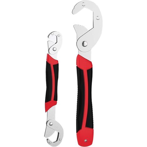 Set aus 2 verstellbaren Schraubenschlüsseln, Universalschlüssel, multifunktionaler Schnellspannschlüssel, Reparaturwerkzeug mit einem Öffnungsbereich von 6 bis 32 mm.
