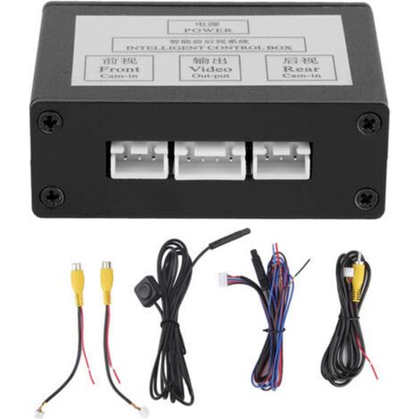 Convertisseur de caméra de stationnement de voiture intelligent vue arrière avant commutateur vidéo canal adaptateur de bote de commande (1/4)