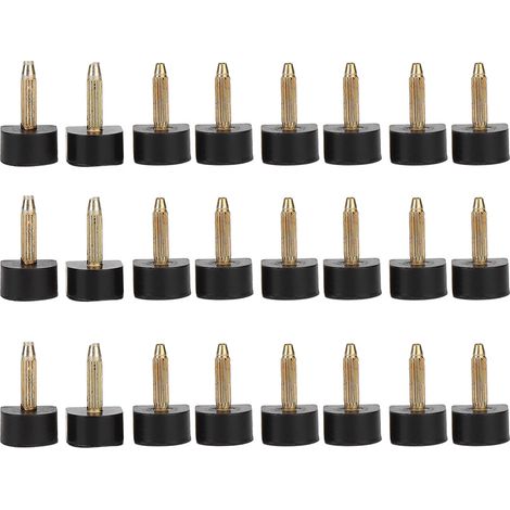 24 pièces Talons de Remplacement Antidérapants pour Chaussures - Embouts Réparation Talon Haute Densité (13x13mm) (1/5)