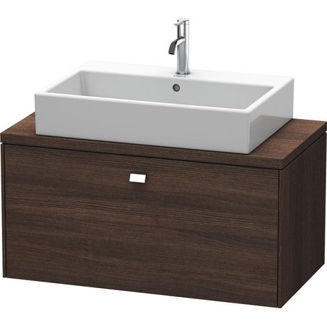 BRIOSO consolle bassa con maniglia cromata 442x920x480mm castagno