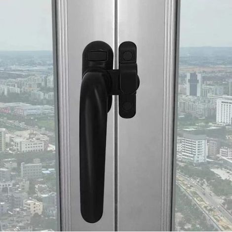 (Apertura negra a la izquierda) Manijas de ventanas interiores de aluminio y plástico - Manijas de ventanas corredizas interiores y exteriores (1/5)