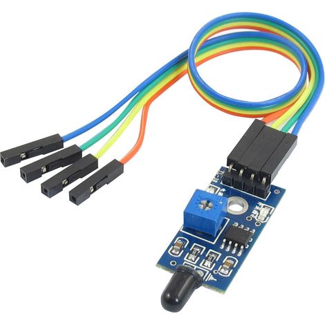5V 4 broches 2 canaux LM393 - puce infrarouge IR module flamme avec câble