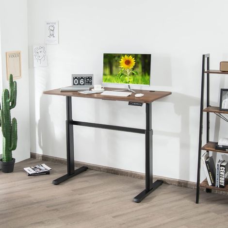 COSTWAY Escritorio Elevable Eléctrico con Puerto USB, Escritorio 120 x 60 cm Altura Regulable, Mesa para Ordenador (1/5)