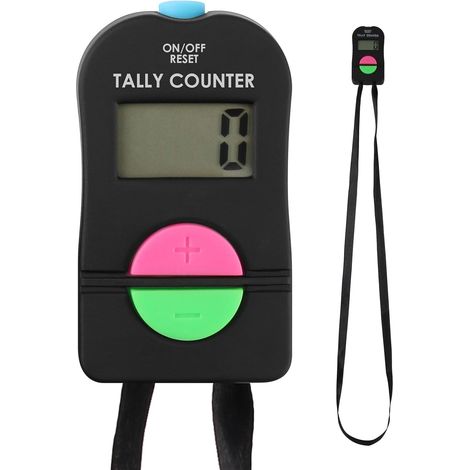 Contador electrónico de 4 dígitos - Contador portátil de mano - Con cordón - Para deportes, correr, fútbol, golf, seguimiento de eventos (1/5)
