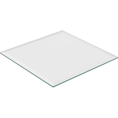1 Plaque Verre Table Cheminée Carrée 70x70cm Épaisseur 8mm Transparente Intérieur Extérieur (1/5)