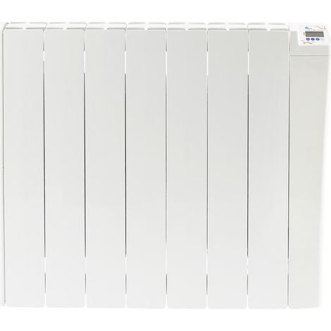 Radiateur à inertie 1500W – Cœur en céramique – Corps en aluminium – Régulation LCD – Modes Auto, Confort, Eco, Hors-gel – Dimensions 58x67x9,5cm (1/4)