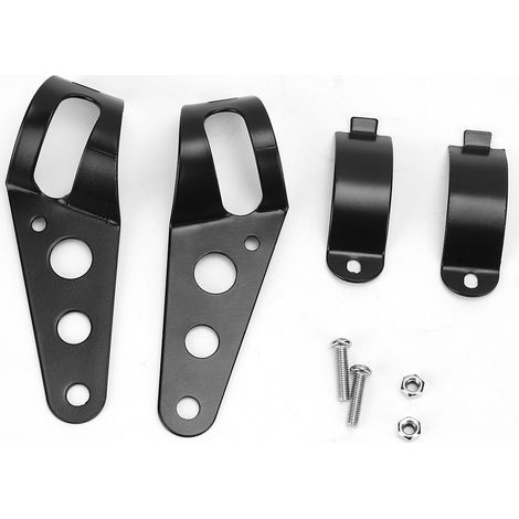 2 Supports universels pour phare moto, étriers de fourche pour tube 35‑43mm/1.4‑1.7in (1/5)