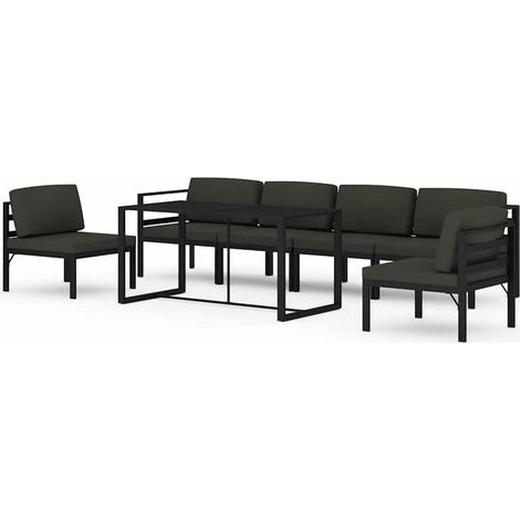 Maison Exclusive - 7-tlg. Garten-Lounge-Set mit Kissen Aluminium (1/5)
