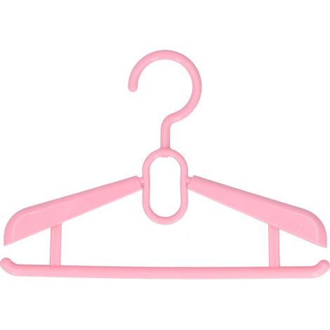 6 pièces Cintre Rétractable pour Vêtements, Support Séchage Jupe Chemise Pantalon pour Balcon Rose