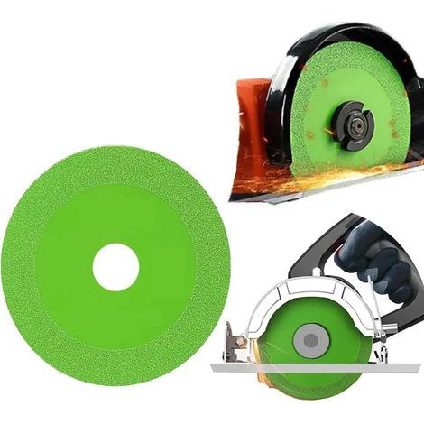 Lame diamantée pour la découpe du verre 100 mm 1 mm, pour carrelage céramique, meuleuse d'angle à sec ou humide (1/5)