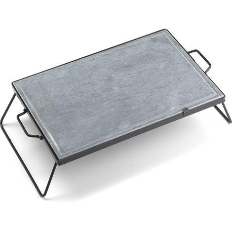 Pietra Ollare 40x60 cm con Supporto Pieghevole Ompagrill DS40/60/BLACK (1/2)