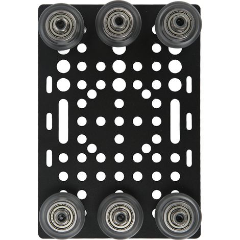 Plaque de portique en aluminium anodisé noir pour imprimante 3D avec poulie transparente de 0,8 à 3,1 pouces (1/5)