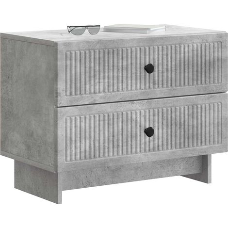 Maison Exclusive - Armadio da Notte Grigio Cemento 62 x 34,5 x 47,5 cm