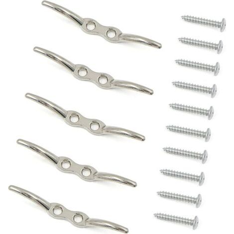 Masthaken 5 Stück (2-1/2"), Edelstahl Jalousie Mast Haken Kabelbinder Mast Haken Anlegeklampe Anlegeklampe Set Inklusive Befestigungsschrauben (1/5)