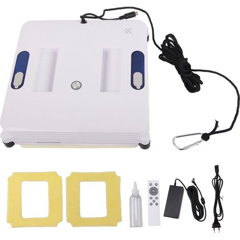 Robot nettoyeur de vitres automatique, pulvérisation d'eau double, pour murs plats, tables, sols, plafonds, prise UE 100-240V (1/5)