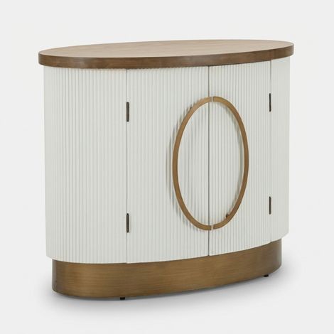 Buffet 2 portes ovale en bois et métal Tolosa (1/5)